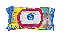 Вологі серветки з клапаном Aqua Baby 120 шт