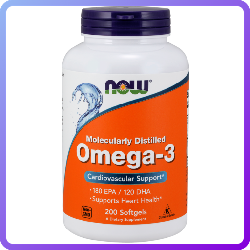 Комплекс незамінних жирних кислот NOW Omega 3 (200 кап) (102784)