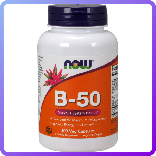 Комплекс витаминов группы B NOW B-50 (100 капс) (102786) - фото 1 - id-p234731462