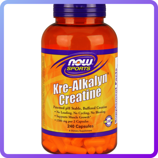 Креатин NOW Kre-Alkalyn Creatine (240 кап) (224054)