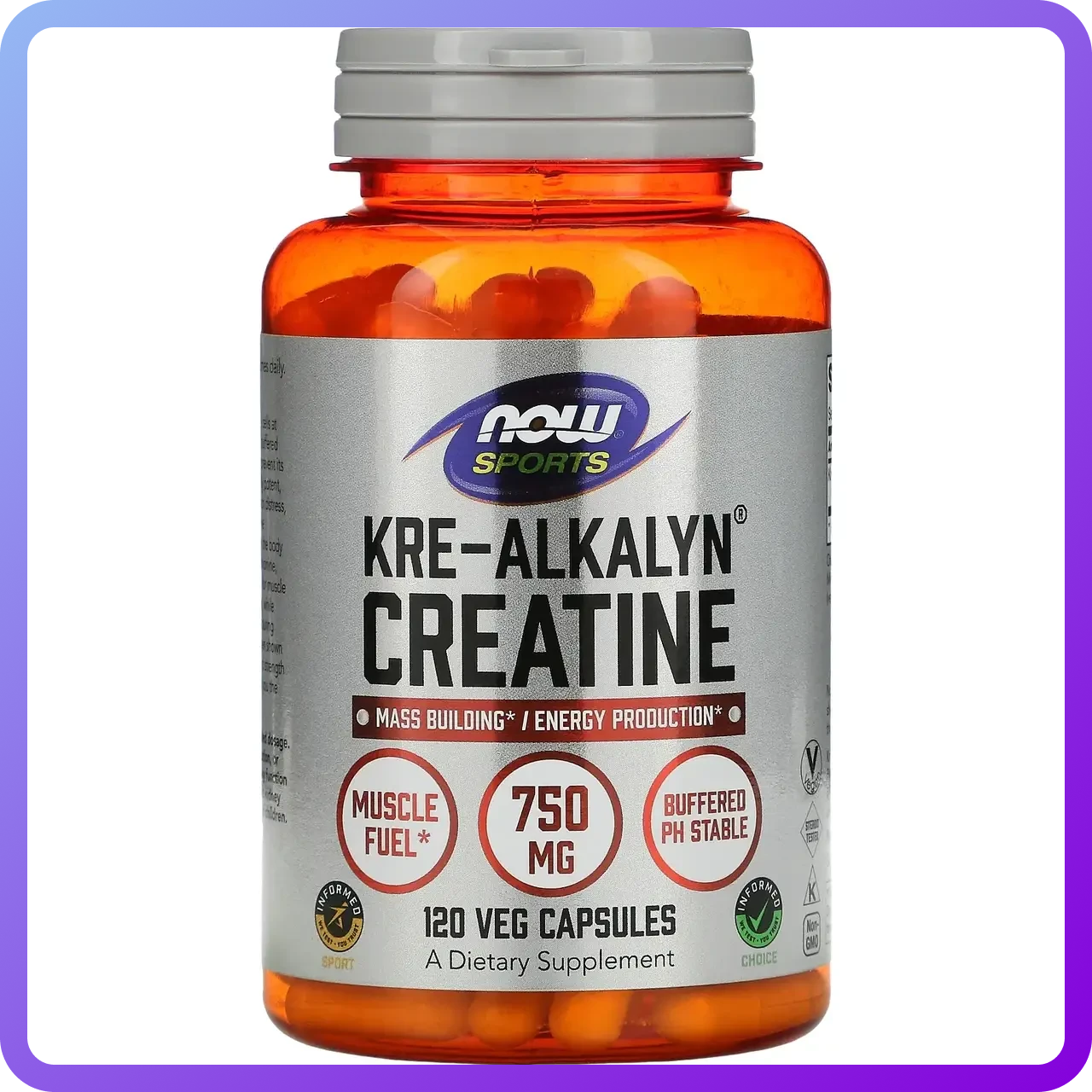 Купить Креатин NOW Kre-Alkalyn Creatine (120 капс) Качественная ...