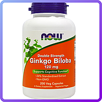 Препарат для повышения умственной энергии и работы мозга NOW Double Strength Ginkgo Biloba 120 мг (50 капс)