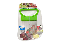 Держатель для нарезки лука фиксатор кухонный приспособление для резки овощей и фруктов нержавейка L 11 cm