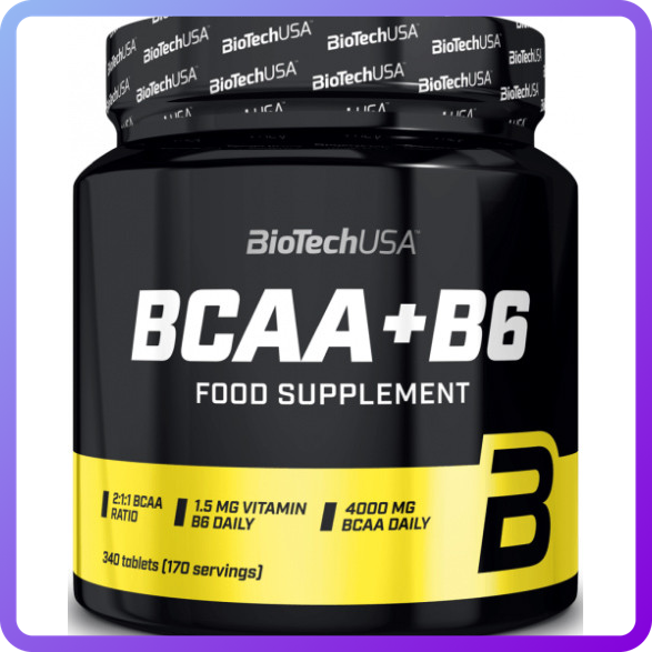 Амінокислоти BCAA BioTech BCAA + B6 (340 таб) (222621)
