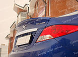 Спойлер Хендай Акцент 4 (спойлер на кришку багажника Hyundai Accent 4), фото 3