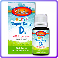 Витамин D3 для Детей в Капельках Carlson Super Daily Vitamin D3 400 IU (10,3 мл) (227144)