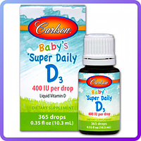 Витамин D3 для Детей в Капельках Carlson Super Daily Vitamin D3 400 IU (10,3 мл) (449344)