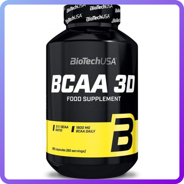 Амінокислоти BCAA BioTech BCAA 3D (180 кап) (101443)