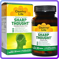 Комплекс для Поддержания Мозговой Деятельности Country Life Sharp Thought (30 капсул) (227202)