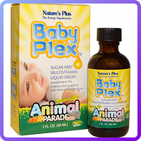 Жидкие Витамины для Младенцев Natures Plus Baby Plex Animal Parade (60 мл) (227243)