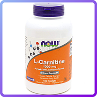 Л-карнітин NOW Foods L-Carnitine (1000 мг) (100 таб)  (446466)