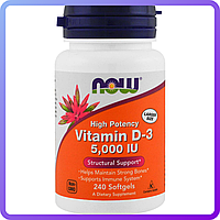 Вітаміни NOW Foods Vitamin D3 (5000 IU) (240 кап) (224241)