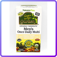 Органічні Щоденні Вітаміни для Чоловіків Natures Plus Source of Life Garden men's Once Daily Multi (30 (227308)