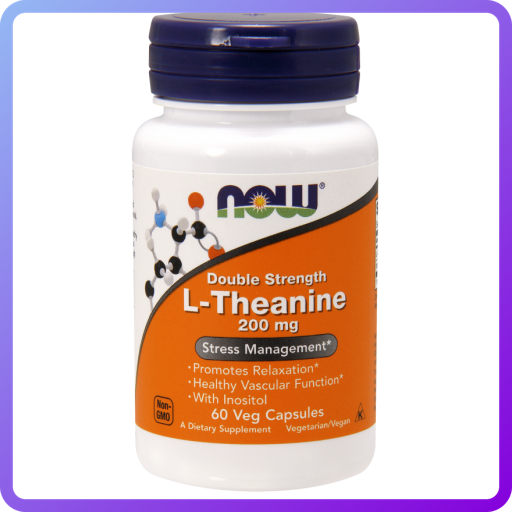 Амінокислоти NOW Double Strenght L-Theanine 200 мг (60 капс) (335258)