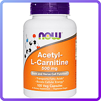 Л-карнітин NOW Foods Acetyl L-Carnitine (500 мг) (200 кап) (224265)