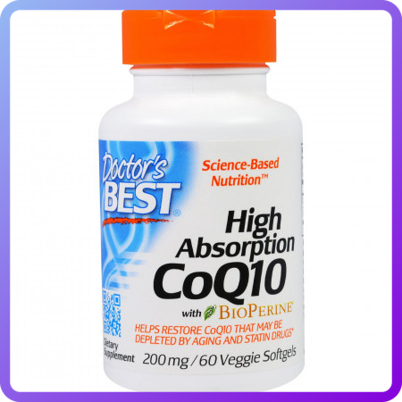 Антиоксидант для підтримки серцево-судинної системи Doctor's s Best High Absorption Coenzyme Q10 200 мг (338288)