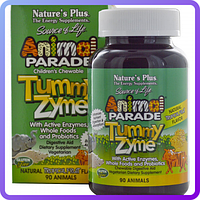 Комплекс для Поліпшення Травлення для Дітей Natures Plus Animal Parade Tummy Zyme (90 капс) (338364)