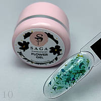 Цветочный гель Saga Professional Flower Gel №10 желто-голубой, 5 мл