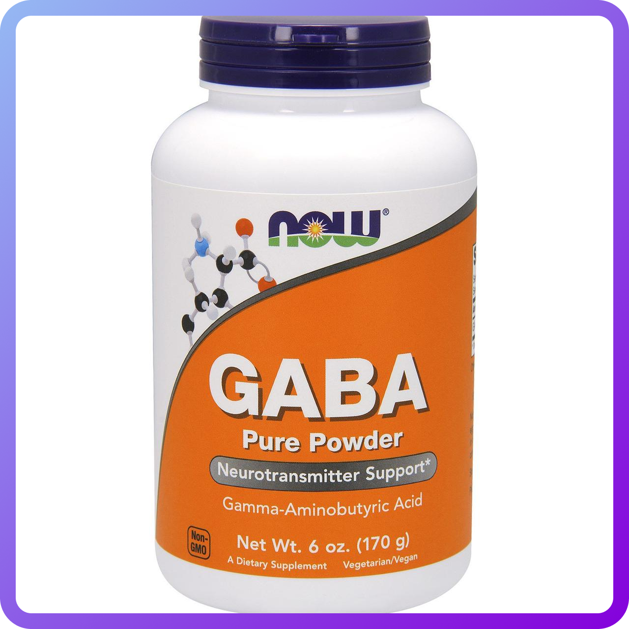 Активний стимулятор гормону росту NOW Foods GABA Powder (170 м) (335313)