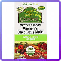 Органические Ежедневные Витамины для Женщин Natures Plus Source of Life Garden Women's Once Daily Multi (30