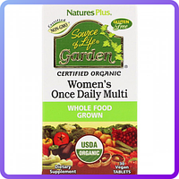Органічні Щоденні Вітаміни для Жінок Natures Plus Source of Life Garden women's Once Daily Multi (30 Оригінал!