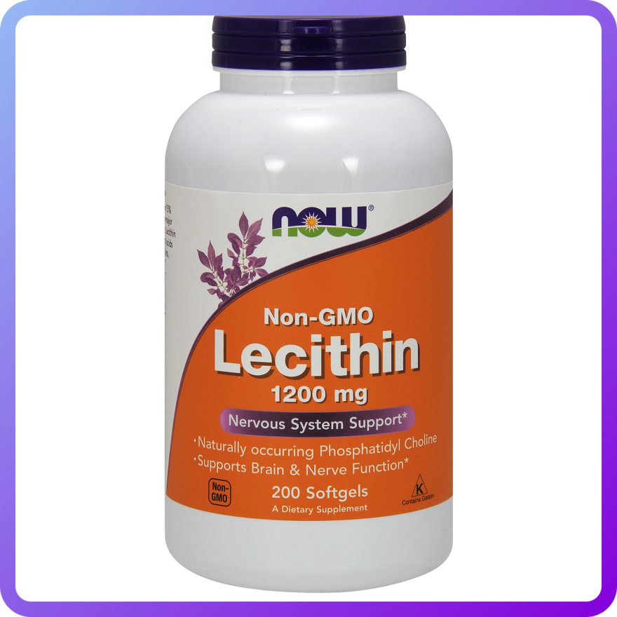 Лецитин NOW Foods Lecithin (1200 мг) (200 кап) (335363)