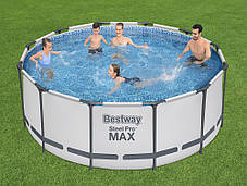 Каркасний басейн Bestway 56420 (366х122 см) (Картріджний фільтр-насос 2006 л/год, драбина, тент), фото 3
