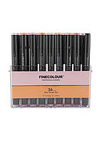 Набор маркеров для скетчинга Finecolour Brush-mini Skin SET 36 цветов EF103-FS36