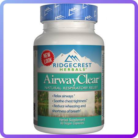 Натуральний Респіраторний Комплекс RidgeCrest Herbals AirwayClear (60 желевых капсул) (338497)
