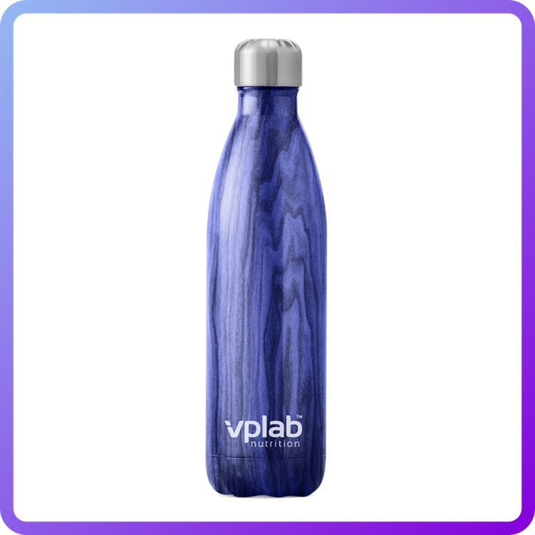 Фляга для води VPLab Metal water bottle 500 мл (Blue Wood Leopard Wood) (109042)