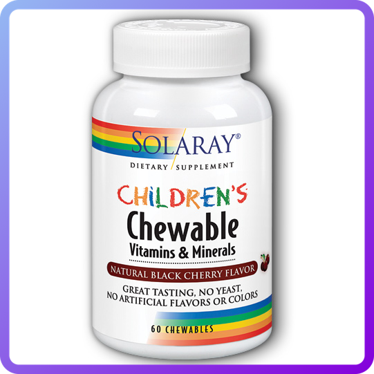 Вітаміни для дітей Solaray Childrens Vitamins & Minerals (60 таб) (225948)