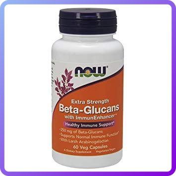 Препарат для зміцнення імунітету NOW Foods Beta-Glucans with ImmunEenhancer (250 мг) (60 капс) (335396)