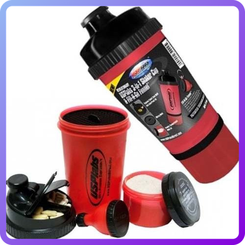 Шейкер USP Labs 3 in 1 Shaker Cup & Fill-n-go Funnel (700 мл) (336915)