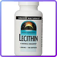 Лецитин Source Naturals Lecithin 1200 мг 100 желатиновых капсул (233939)