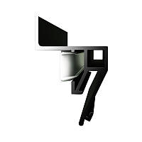 Профіль ГХ парящий/левітуючий алюмінієвий чорний з лінзою-заглушкою (розсіювачем) для натяжної стелі 2 м