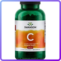 Вітаміни і мінерали Swanson Vitamin C with Rose Hips 1000 мг 250 капс (110203)