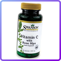 Вітаміни і мінерали Swanson Vitamin C with Rose Hips 500 мг 100 капс (110205)