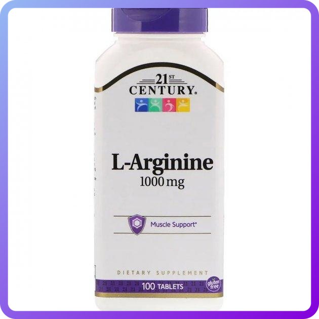 L-Аргінін 21st Century L-Arginine 1000 мг 100 таблеток (344967)