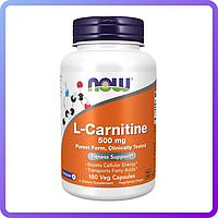 Жироспалювач Now Foods L-Carnitine 500 мг purest form 180 вег.капс (235043)