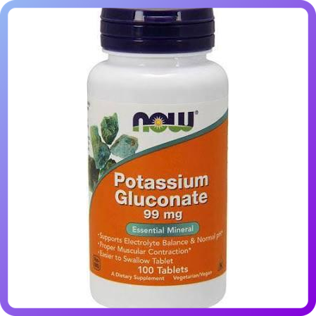 Вітаміни і мінерали Now Foods Potassium Gluconate 99mg 100 таб (343744)