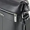 Сумка чоловіча шкіряна вертикальна чорна Tom Stone 5011 В, фото 6
