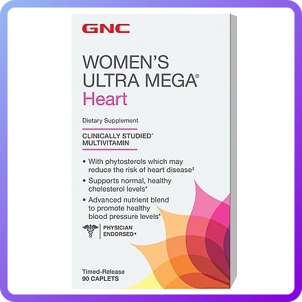 Вітаміни для жінок GNC Womens Ultra Mega Heart (90 таб) (101974)