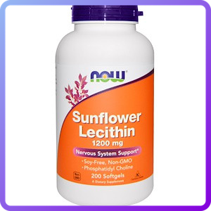 Лецитин Now Foods Sunflower Lecithin 1 200 мг 200 кап софт (343756)