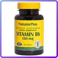 Витамин В-6 Медленного Высвобождения Nature's Plus Vitamin B-6 500 мг 60 таблеток (345001)