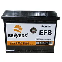 Акумулятор 6СТ-62 (R+) BEAVERS EFB 550А