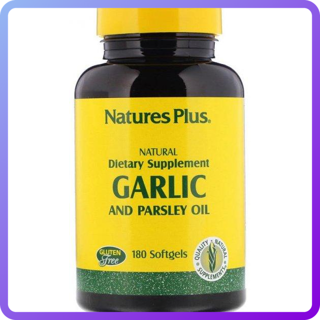 Олія Часнику і Петрушки Natures Plus Garlic and Parsley Oil 180 гельових капсул (345029)