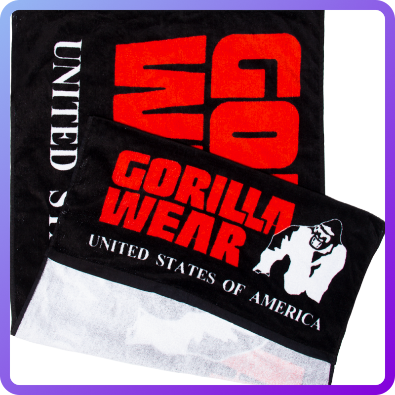 Фітнес-рушник Gorilla Wear Functional Gym Towel Black/Red (340299)