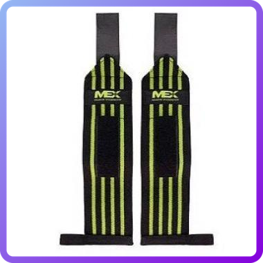 Кистьові бинти Mex Nutrition Wrist wrappies Black Yellow (341557)