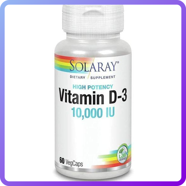 Вітамін Д3 Solaray D-3 10000 IU 60 капсул (345059)