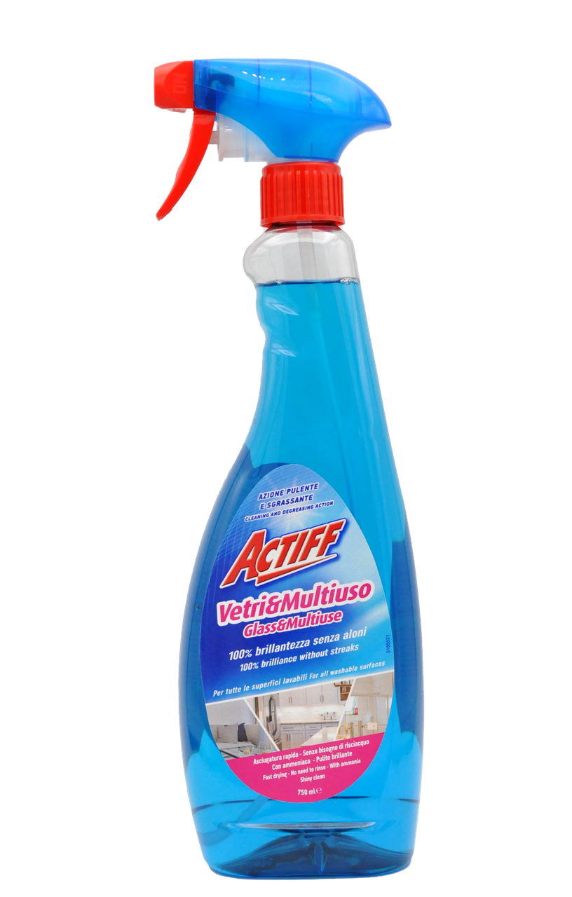 Очищувач спрей для вікон і глянцевих поверхонь ACTIFF VETRI & MULTIUSO SPRAY